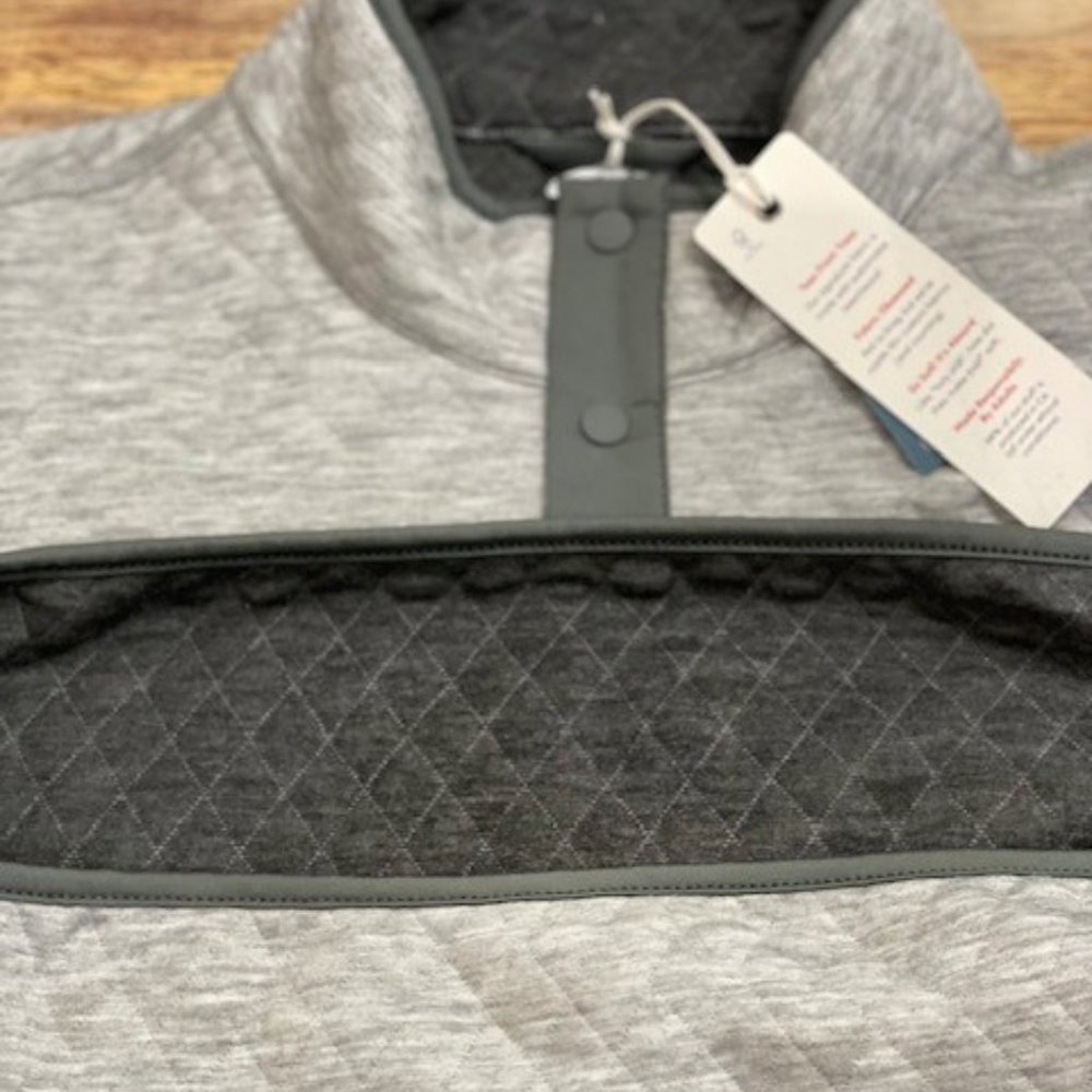 Marine Layer Corbet Reversible Pullover in Charcoal/Heather Grey - Size L NWT - Picture 6 of 6